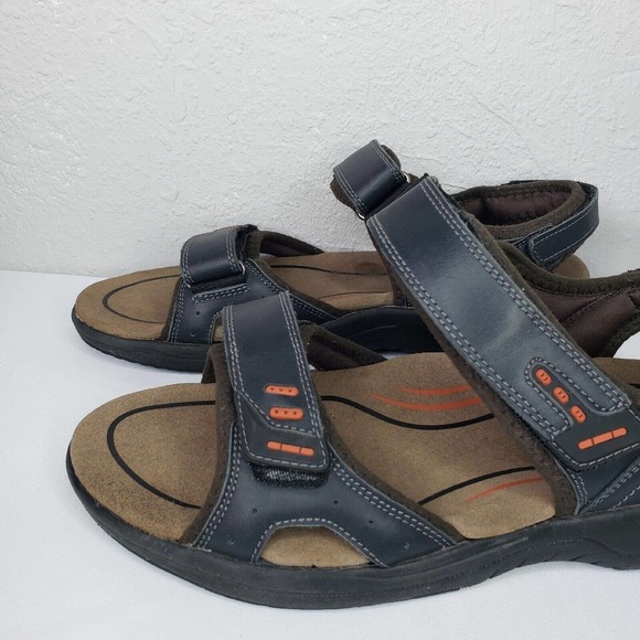 Orthofeet Black Cambria Diabetic Sandals Mens Comfort Shoes Walking - Picture 9 of 13